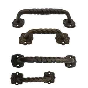 황동 국화 꽈배기 2구 가구 손잡이 신주 손잡이 소, 중