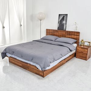 베베 슈퍼싱글 1200 평상형 루버 LED 침대 멀바우 원목 프레임