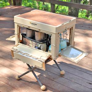 캠핑 폴딩 박스 오픈형 수납함 트렁크 수납 밀크 박스