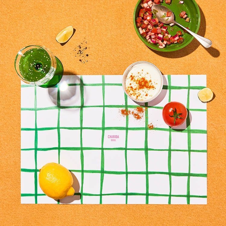 B 종이매트 일회용 페이퍼매트 콩기름인쇄 매트모음(20p)