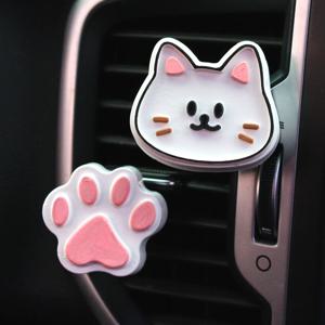 냥세트 고양이 발바닥 석고방향제 송풍구 귀여운 디퓨저 새차 선물 수제제작