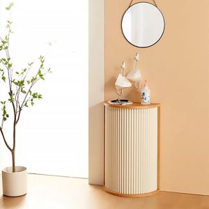 로마 반달 500 타원형 현관 콘솔 인테리어 협탁 거실 사이드테이블 템바보드 협탁