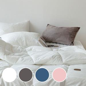 줄리 마이크로 착번아웃 양면 극세사 차렵이불 세트 4컬러 (SS/Q/K/LK)