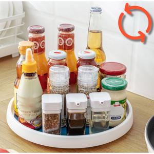 팬트리 정리함 수납 양념통 주방 회전 원판 회전 트레이 바구니