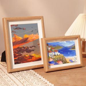 3D입체 액자 탁상 원목 나무 웨딩 포토 프레임 거실 포스터 사진 프레임 6x8