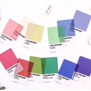 컬러차트 COLORCHIP 북마커 투명책갈피 12색상 컬러칩 북마커 북마크책 책갈피 북클립