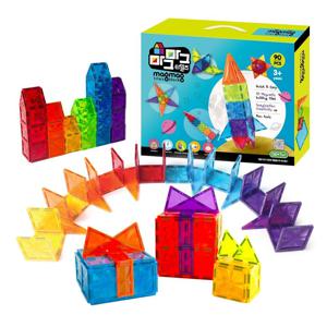 마그마그 타일즈 자석블록 90P / 자체제작 붙이기 도미노 접기 쌓기 공부