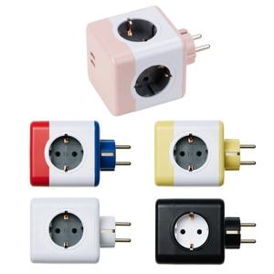 V2-1250 파워큐브 V2 디자인 멀티탭 USB 고용량 컬러 멀티 콘센트 4구 오리지널