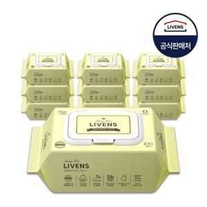 오리지널 플러스 도톰한 저자극 아기물티슈 엠보싱 캡형 100매*10팩/20팩