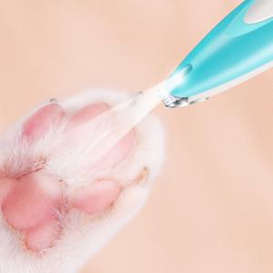 [해외] 강아지 고양이 반려동물 LED 발바닥 미니 이발기