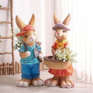 정원 장식 토끼 인형 (높이 약-90cm) 1개-봄장식 인테리어소품