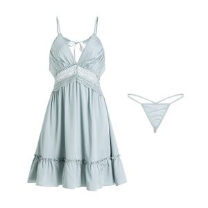 슬립 이벤트 속옷 실크 원피스 엔틱레이스