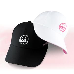 여성 골프 자수로고 와이드챙 볼캡 BWCM-GC715 (블랙,화이트)