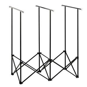 전봇대 2열 3열 자바라 접이식 진열 옷걸이 행거 야외 행사용 옷가게 의류 매장용 노점상