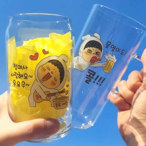 인기 이모티콘 뽀야 각인 맥주잔 센스있는 집들이 선물 예쁜컵 주문제작