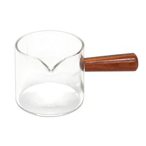 모던핸들유리잔 200ml 모던 우드핸들 에스프레소잔 샷잔 막걸리잔 2566