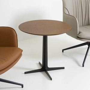 쥬네 사이드 원형 테이블 미니 카페 탁자(600/월넛)