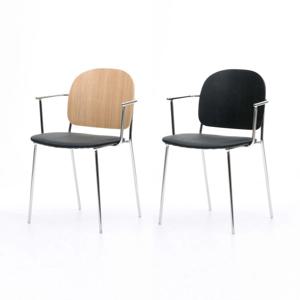 인더스트리얼 카페 합판의자 모건 PU체어