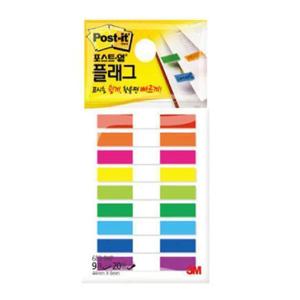 3M 포스트잇플래그683-9KP 6x44mm20매x9색(20입)