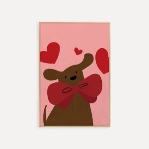 Big Red Ribbon 플러피 페이지 인테리어 그림 액자 포스터
