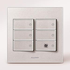 나노 모노 (골드/화이트) 스위치 중6구_환풍기 팬마크