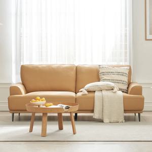 ON 오에르 천연면피 3인 소파 선라이즈샌드