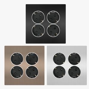 매입 콘센트 4구 2개용 라이트브론즈 블랙 실버 스위치 조명 전등 교체