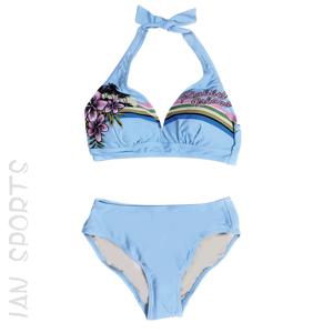 BB-066 홀터넥 비키니 비치웨어 심플스카이