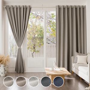 1+1 호텔식 하이엔드 완벽차광 암막커튼 아일렛형 5color+커튼봉세트