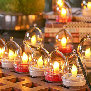 하트 촛불 4P 태양광 조명 정원등 야외 램프 전등