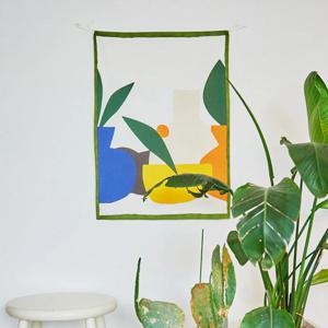 패브릭 포스터 에스닉 드로잉 천 가리개 커튼 벽 인테리어