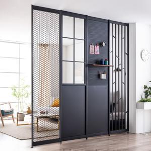 듀크 철제 가벽 파티션 2colors 타공 유리 모루유리 공간분리 가림막