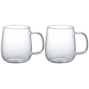 마린글라스 내열유리 라운드머그 500ml 2P세트 유리머그 유리찻잔 5423