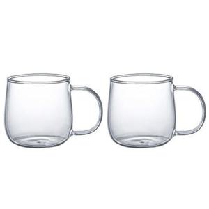 마린글라스 내열유리 라운드머그 380ml 2P세트 유리머그 유리찻잔 5416