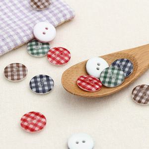체크 단추 13mm 4종 셔츠 블라우스 옷