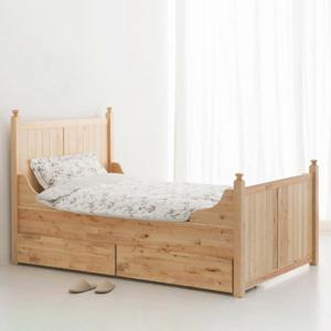 TORINO 원목 서랍형 침대프레임 슈퍼싱글 120200 자작나무 (+매트리스 포함)