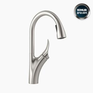 KOHLER 26448T-4-VS 콘트라 풀아웃 자바라 주방 수전
