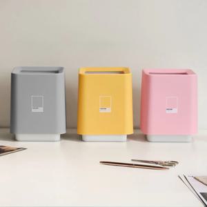 컬러 이중 휴지통 소형 미니 자취생 화장대 쓰레기통 2L