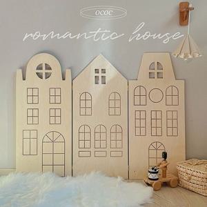 원목 파티션 자작나무 우드 집모양 병풍 침대헤드 벽보드 벽장식품 가리개