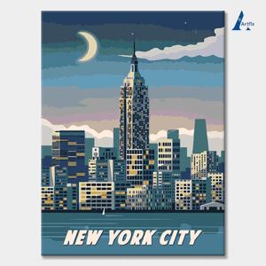 아트픽스 DIY 명화그리기 유화세트 일러스트 팝아트 도시 그림 C22-뉴욕시티