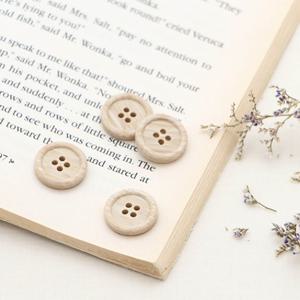 나무 단추 18mm 원피스 옷 소품 여밈 장식
