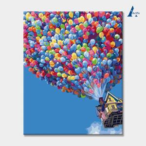 DIY 명화그리기 유화세트 풍경 H43-무지개풍선