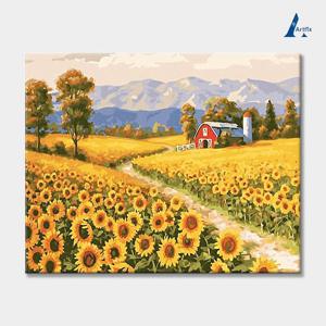 DIY 명화그리기 유화세트 풍경 H44-해바라기농장