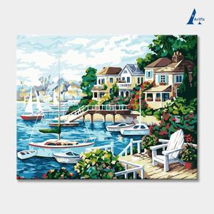 아트픽스 DIY 명화그리기 유화세트 풍경 H105-바다위의요트
