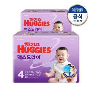 2024 맥스드라이 밴드 기저귀 4단계 공용 60px2팩