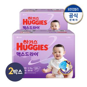 2024 맥스드라이 밴드 기저귀 4단계 공용 (60px2팩)x2박스