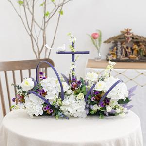 부활절 장식 센터피스 60cm 인테리어 조화 강대상 교회 꽃꽂이 장식 소품