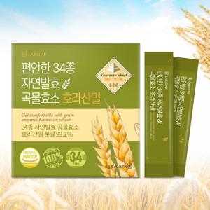 편안한 34종 자연 발효 곡물 효소 호라산밀 소화 유산균 분말 카무트 30포 1박스