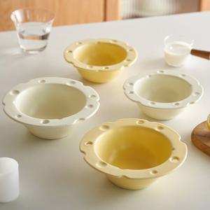 [해외] 치즈 요거트 볼 시리얼 도자기 그릇 2colors