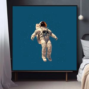 우주여행사 그림 알루미늄액자 우주인 우주 행성 남자 아이 카페 방  대형 인테리어 액자